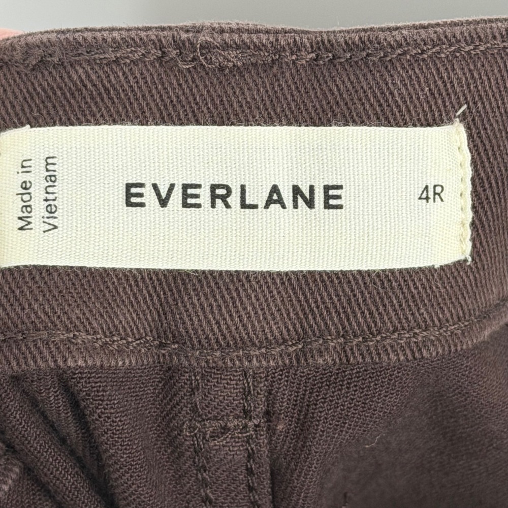 Everlane Utility Barrel Pant Women 4R Brown High Rise Organic Cotton Cropped NEW - Picture 3 of 7